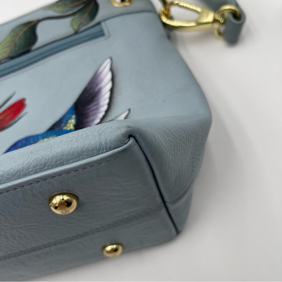 Anuschka “Garden Jewels” Hand Painted Shoulder Bag Medium Handbag Purse New - Picture 15 of 16